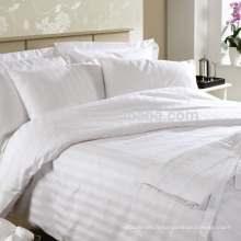 hotel 100% coton Sateen Ensemble de literie en percale rayée